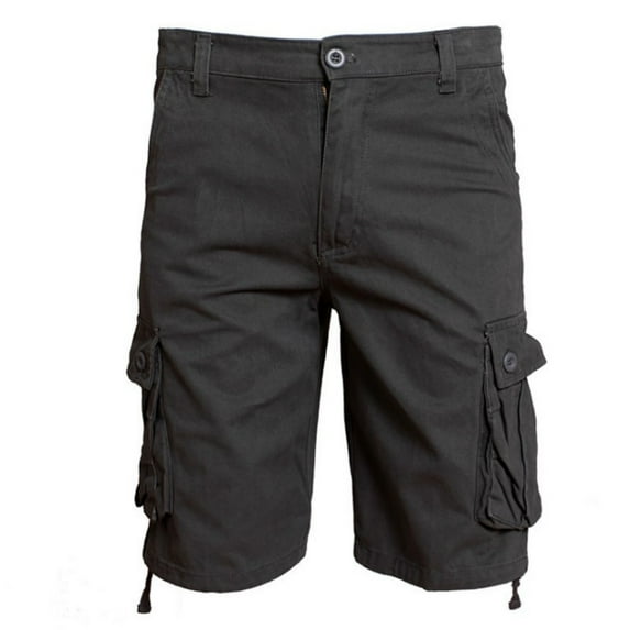 Mens Cargo Shorts Qiggri Men's Solid Color Casual Outdoor Sports Abrasion Multi Pocket Knee Length Cargo Shorts