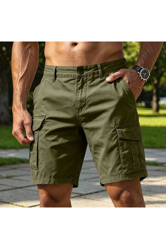 Cargo Shorts for Men Relaxed Fit Summer Casual Shorts Knee Length Painters Fishing Work Bermudas with Pockets,4XL
