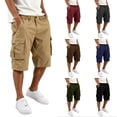 thumbnail image 1 of Mens Cargo Shorts Tactical Lightweight Relaxed Fit Below the Knee Shorts Bermuda Travel Summer Hiking Shorts, 3XL, 1 of 7