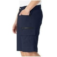 thumbnail image 1 of Mens Cargo Shorts with Pockets Waterproof Straight Leg Stretch Sweat Short Summer Work Casual Outdoor Pants (S, Navy), 1 of 6