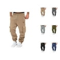 thumbnail image 1 of Mens Cargo Sweatpants 2026 Fall Winter Trendy Drawstring Elastic Waist Cargo Jogging Sweatpants Trousers with Pockets, 1 of 8