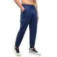 thumbnail image 1 of Mens Cargo Sweatpants Elastic Waist Drawstring Casual Lounge Running Athletic Joggers Pants Pockets, 1 of 5