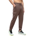 thumbnail image 1 of Mens Cargo Sweatpants Elastic Waist Drawstring Casual Lounge Running Athletic Joggers Pants Pockets, 1 of 5