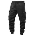 thumbnail image 1 of Mens Cargo Sweatpants Fleece Lined Heavyweight Elastic Waist Pants with Pockets Baggy Drawstring Jogger Pants (XXL, Gray), 1 of 9