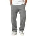 thumbnail image 1 of Mens Cargo Sweatpants Open Bottom Joggers for Men Loose Casual Athletic Running Pants with Pockets, 1 of 4