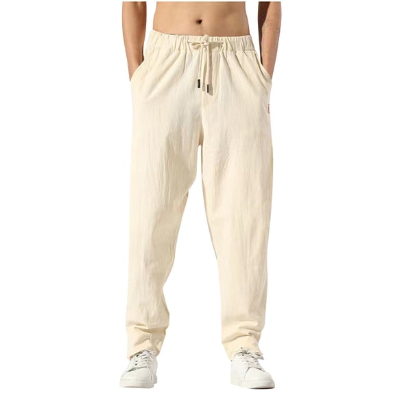 Mens Cargo Sweatpants Open Bottom Sweat Pants for Men Loose Fit Joggers Sweatpants Lounge Pants with Pockets