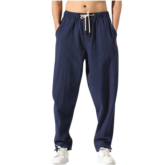 Mens Cargo Sweatpants Open Bottom Sweat Pants for Men Loose Fit Joggers Sweatpants Lounge Pants with Pockets