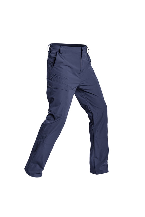 Mens Cargo Work Pants Durable Ripstop Tactical Pants with Pockets Outdoor Water Resistant Hiking Working Construction Pants Navy L