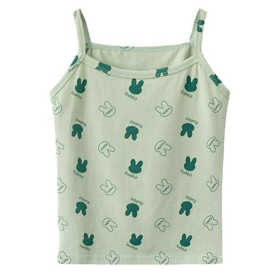 shoper Little Girls Camisole Soft Tagless Kids Breathable Undershirts Solid Color Tank Top for Summer Toddler Girls Wear Light Blue 110