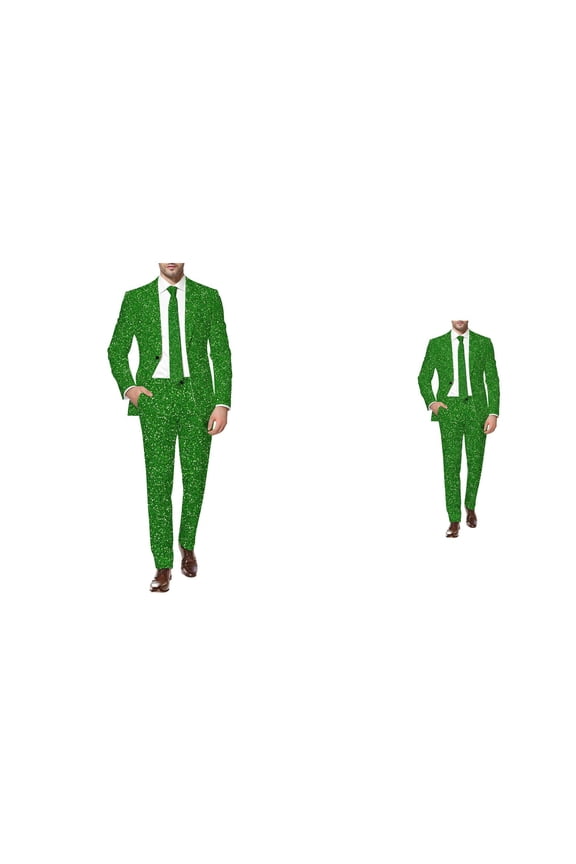 Mens Carnival 3D Digital Printed Suit Set Light Business Suit Jacket Trousers Set Valentines Day Casual Blazer Lapel Suits Cobalt Suits