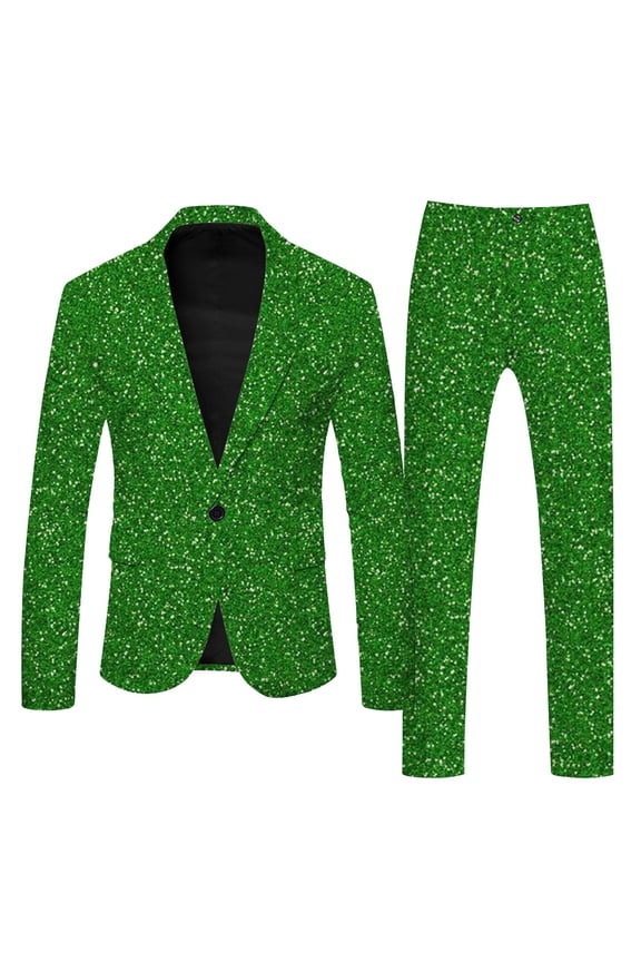 Mens Carnival 3D Digital Printed Suit Set Polyester Light Business Jacket Trousers for Outdoor Fashion