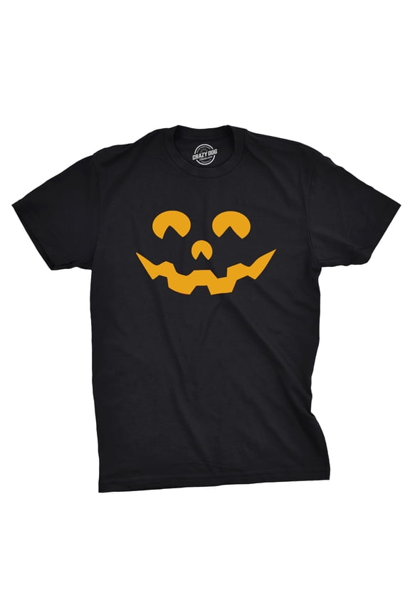 Mens Cartoon Eyes Pumpkin Face Funny Fall Halloween Spooky T shirt Graphic Tees