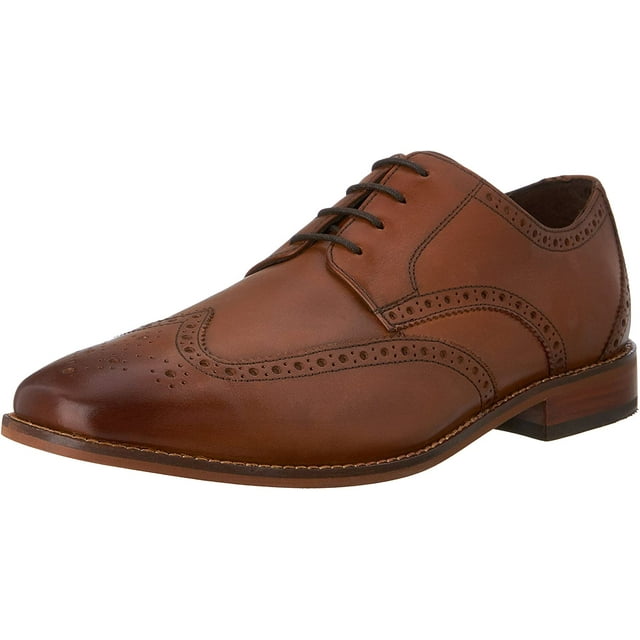 Mens Castellano Wing Leather Wing Tip Derby Shoes