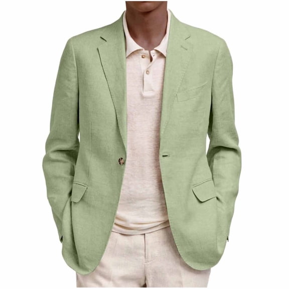 Mens Casual Blazer Lightweight Big And Tall One Button Sport Coats Summer Suit Jacket For Beach Wedding Daily Wear