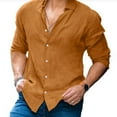thumbnail image 1 of Mens Casual Button Down Shirts Solid Color Plus Size Loose Stank Long Sleeve Mens Dress Shirts Sportwear, 1 of 8