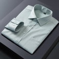 thumbnail image 1 of Mens Casual Button Down Shirts Solid Color Shirt Long Sleeve Business Non Ironing Shirt Overalls Activewear, 1 of 4
