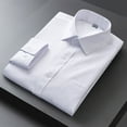 thumbnail image 1 of Mens Casual Button Down Shirts Solid Color Shirt Long Sleeve Business Non Ironing Shirt Overalls Daily-Wear, 1 of 3