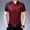 thumbnail image 1 of Mens Casual Button Down Shirts Summer Business Short Sleeves Collar Tuxedo her's Day Tops Outwear, 1 of 3