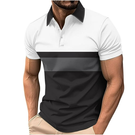 Mens Casual Button Tshirts Short Sleeve Tee Tops for Man Henley Turtle Neck Color Block Loose Fit Fishnet Fall Summer Tee Shirt 2025 Clothing Fashion