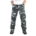 thumbnail image 1 of Mens Casual Cargo Pants Camoflage Multi-Pocket Trouser Camo Loungewear Work Outdoor Hiking Pants Green 36, 1 of 5