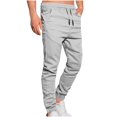 thumbnail image 1 of Mens Casual Cargo Pants Joggers Pants Workout Pants Multi Pockets Gray, 1 of 9