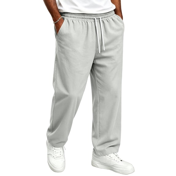 Mens Casual Cargo Pants with Multi Pockets Workout Joggers Stretch Sweatpants Hiking Drawstring Pants