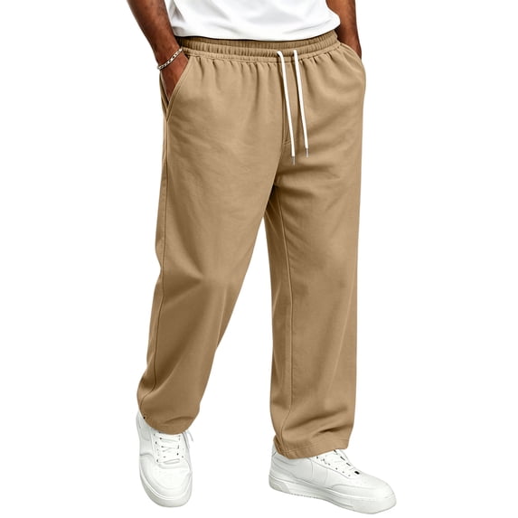 Mens Casual Cargo Pants with Multi Pockets Workout Joggers Stretch Sweatpants Hiking Drawstring Pants