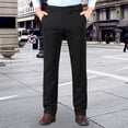 thumbnail image 1 of Mens Casual Chinos Pants Relaxed Fit Elastic Waist Trousers Stretch Dress Pants with Pockets Black 29, 1 of 6