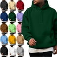 thumbnail image 1 of Mens Casual Cotton Hooded Collar Drawstring Hoodies Pullover Sweatshirts Casual Long Sleeve Shirts Orkout, Walking, Gym Fitness Sweatshirts for Men, 1 of 6