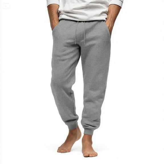 Mens Casual Cotton Joggers Loose Fit Drawstring Sweatpants, Big and Tall Sizes with Pockets for Running​ Gray 3XL