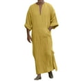 thumbnail image 1 of Mens Casual Fashion V Neck Long Sleeve Robe Jacket Top, 1 of 2