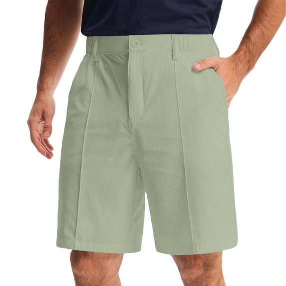 Mens Casual Golf Shorts 9" Stretch Breathable Flat Front Dress Work Shorts,Green,42