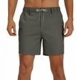 thumbnail image 1 of Mens Casual Golf Shorts Flat Front Summer Quick Dry Short Pants Elastic Waist Drawstring Belt Loops Athleisure 7" Inseam, 1 of 7