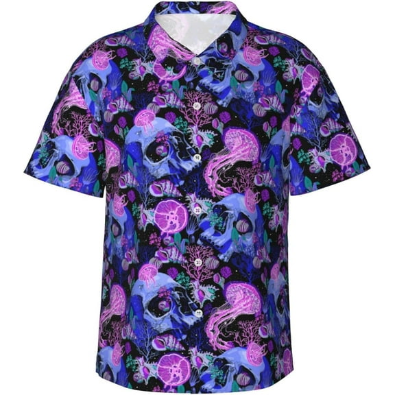 Mens Casual Hawaiian Shirts Short Sleeve Button Down Beach Shirts Shirts