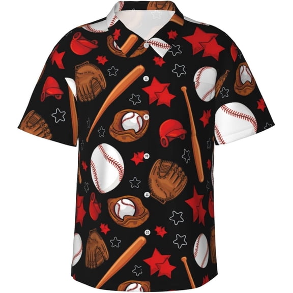 Mens Casual Hawaiian Shirts Short Sleeve Button Down Beach Shirts