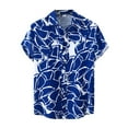 thumbnail image 1 of Mens Casual Hawaiian Shirts Tropical Vacation Short Sleeve Button Down Tops Summer Fashion Beach Relaxed Fit Retro T Shirts, 1 of 4