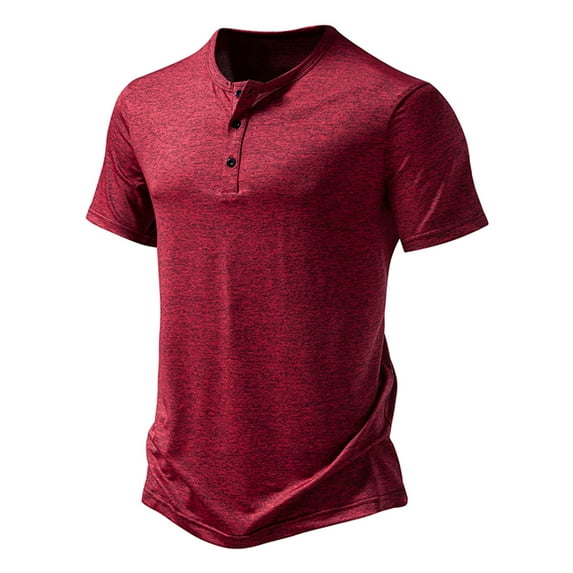 Mens Casual Henleys Shirts Relaxed Fitted Short Sleeve T-Shirts Soft Fashion Lightweight V-Neck Henleys T Shirts for Men