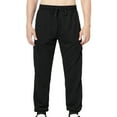 thumbnail image 1 of Mens Casual Jogger Cargo Pants Loose Fit Pants With Multi Pockets Casual Solid Drawstring Elastic Waist Pants Black, 1 of 4