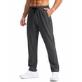 thumbnail image 1 of Mens Casual Jogger Running Sweatpants Zipper Pockets Elastic Waist Slim Fit Solid Color Pants Fathers Gift, 1 of 5