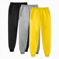thumbnail image 1 of Mens Casual Joggers Pants Stretch Waist Drawstring Cargo Pants Casual Sweatpants with Pockets Mens Athletic Gym Cargo Pants ,XL-Yellow, 1 of 4