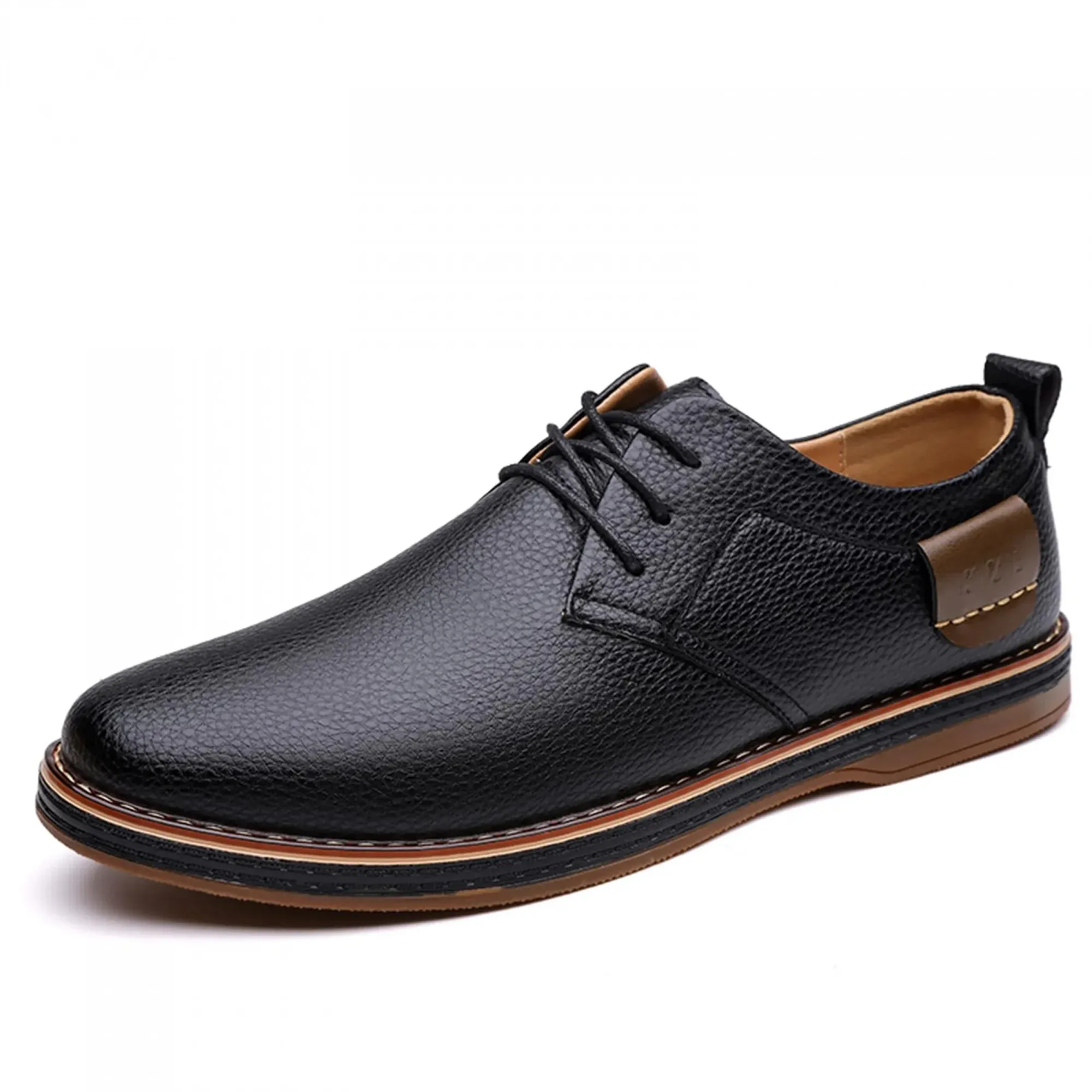 Mens Casual Leather Dress Shoes Classic Lace Up Wing Tips Oxford ...