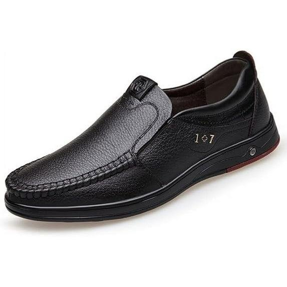 Mens Casual Leather Shoes Business Slip-on Shoes Comfort Fashion Driving Shoes for Male