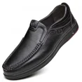 thumbnail image 1 of Mens Casual Leather Shoes Business Slip-on Shoes Comfort Fashion Driving Shoes for Male, 1 of 7