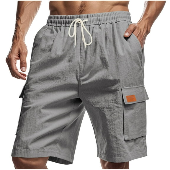 Mens Casual Lightweight Shorts Hiking Jogging Sport Shorts with Pockets Summer Cargo Shorts