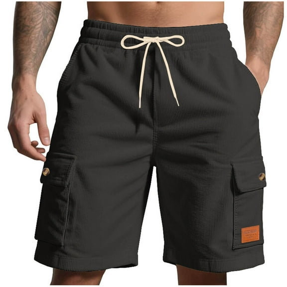 Mens Casual Lightweight Shorts Hiking Jogging Sport Shorts with Pockets Summer Cargo Shorts