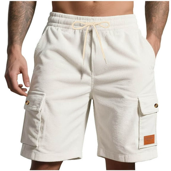 Mens Casual Lightweight Shorts Hiking Jogging Sport Shorts with Pockets Summer Cargo Shorts