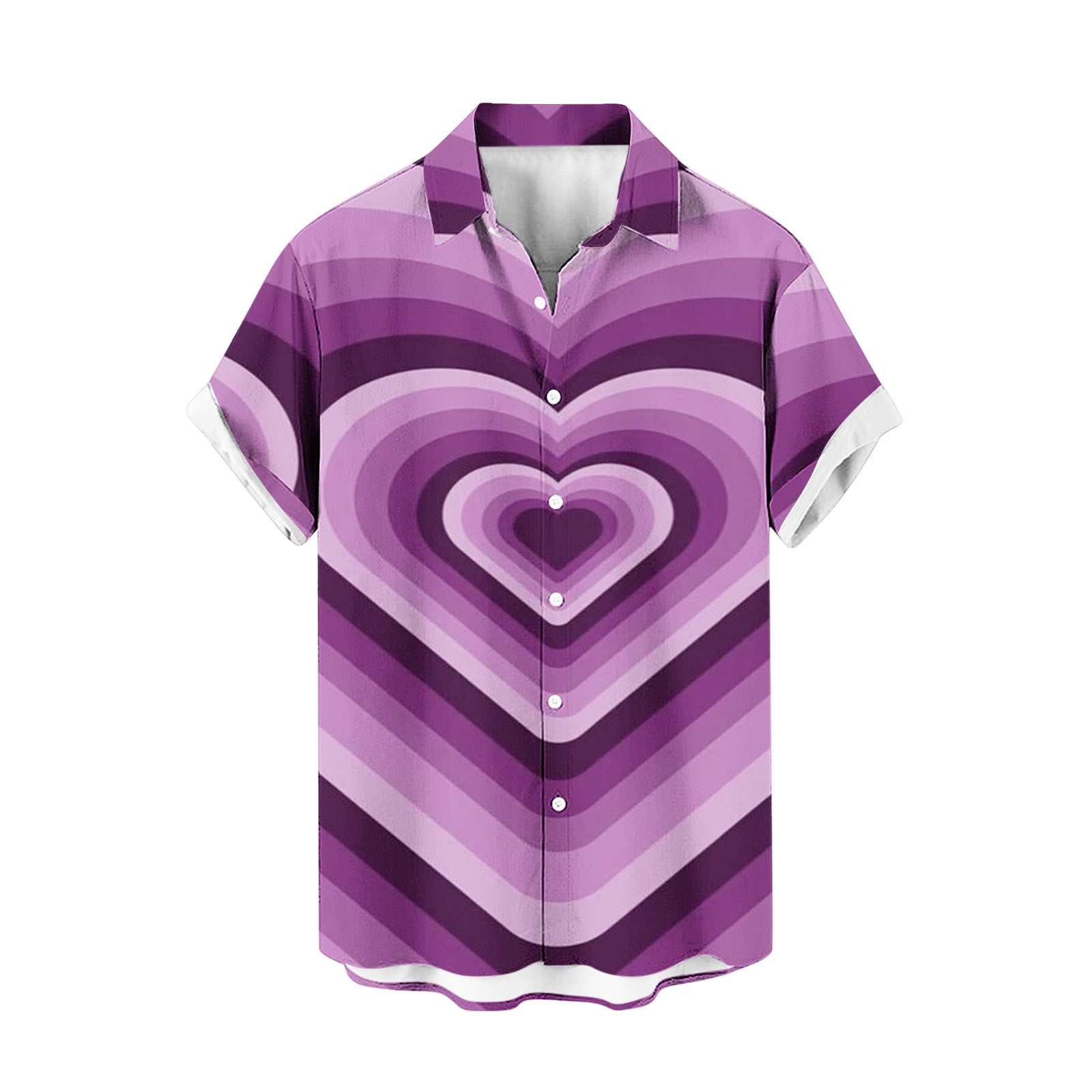 V.H.O. Funky Hawaiian Shirt - Loud Print, Front Pocket, Short Sleeve, Unisex Beach Shirt (Purple, Large) - View #9