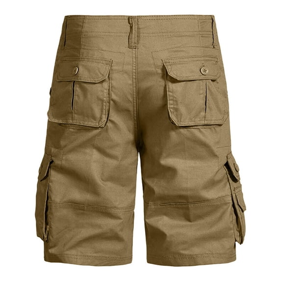 Mens Casual Outdoor Cargo Shorts 7"/8" Inseam Stretch Classic Fit Knee Length Short Pants Summer Quick Dry Belt Loops Multi-Pocket Utility Work Wear for Men