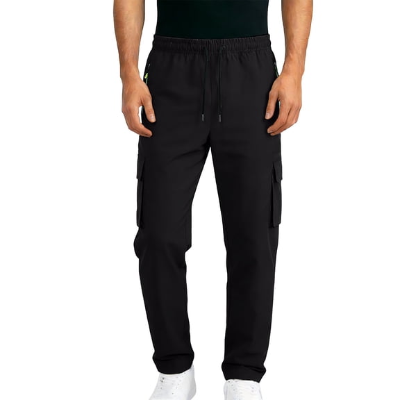 Mens Casual Outdoor Pants Workwear Straight Leg Pocket Hiking Cycling Trousers Clothes