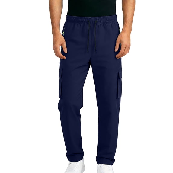 Mens Casual Outdoor Pants Workwear Straight Leg Pocket Hiking Cycling Trousers Clothes